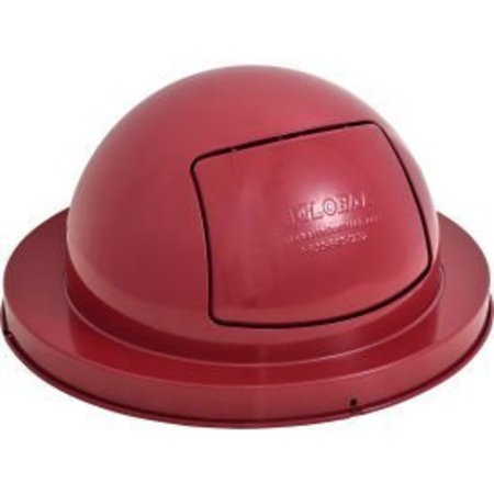 GLOBAL EQUIPMENT Steel Dome Lid For Mesh Trash Container, Red 5555-RD